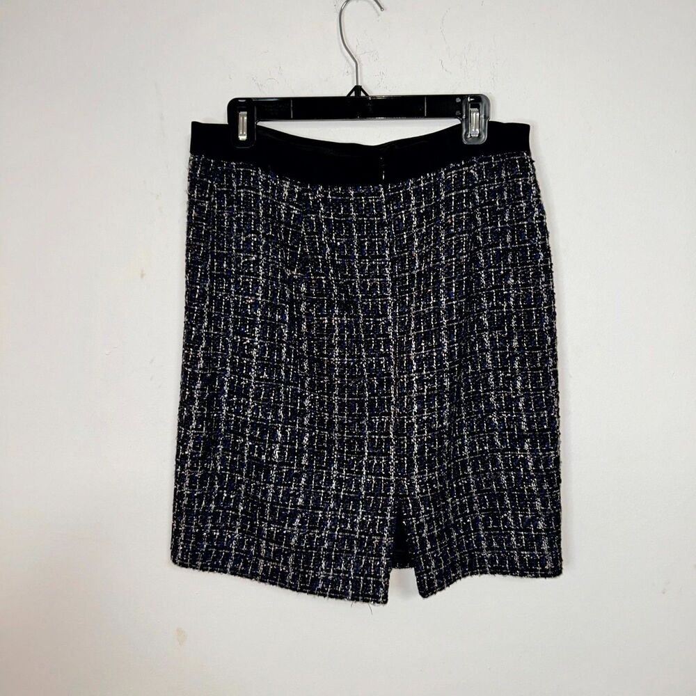 White House Black Market Skirt Suit Women's Small 10 Black White Tweed Business - Picture 12 of 13